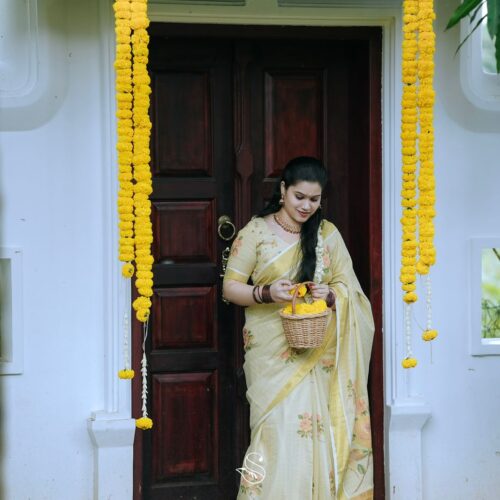 Traditional Kerala Kasavu By Samyuktha Fashion