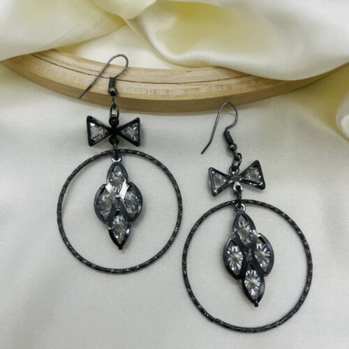 Crystal Hoop Dangle Earrings