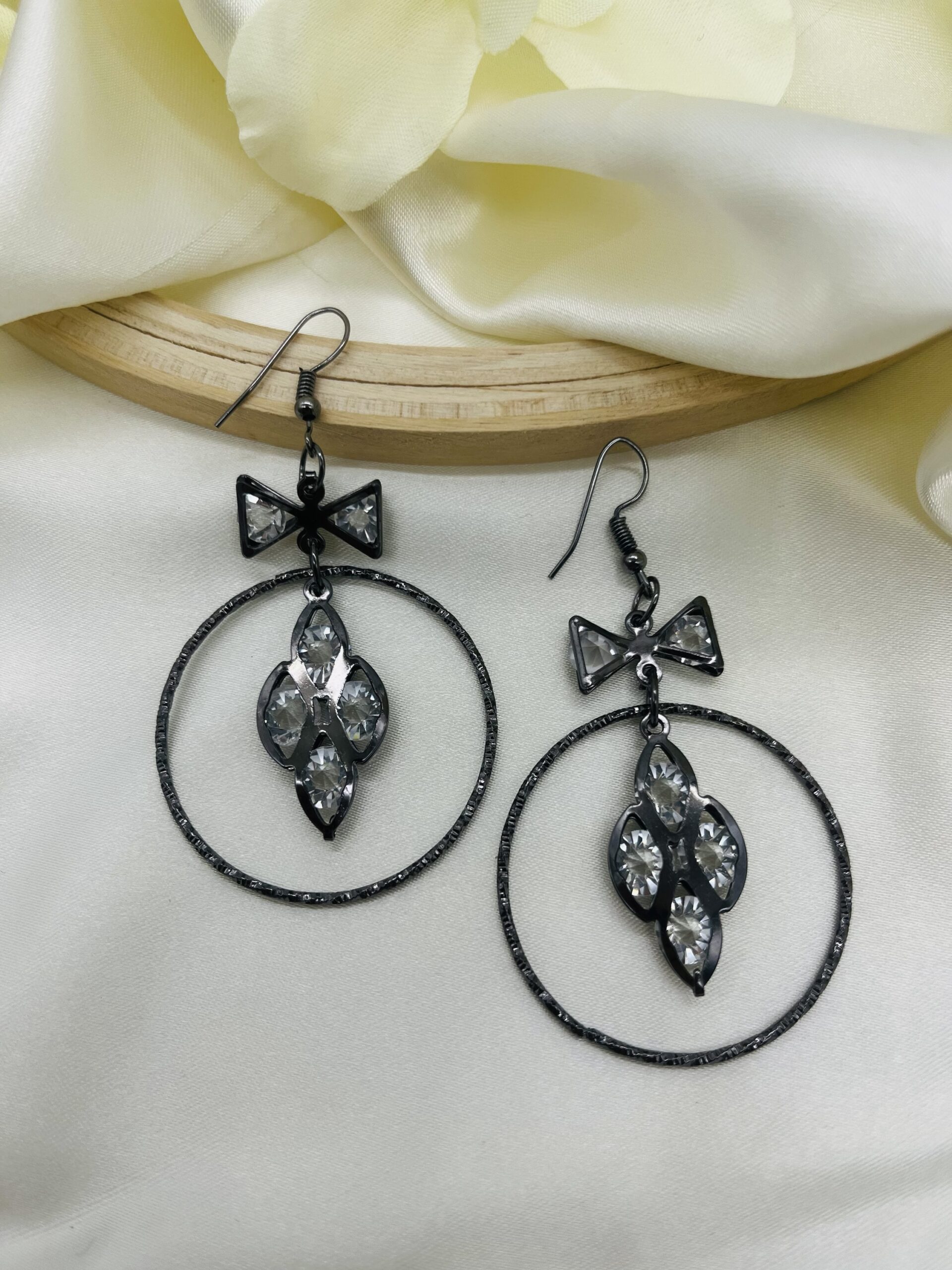 Crystal Hoop Dangle Earrings