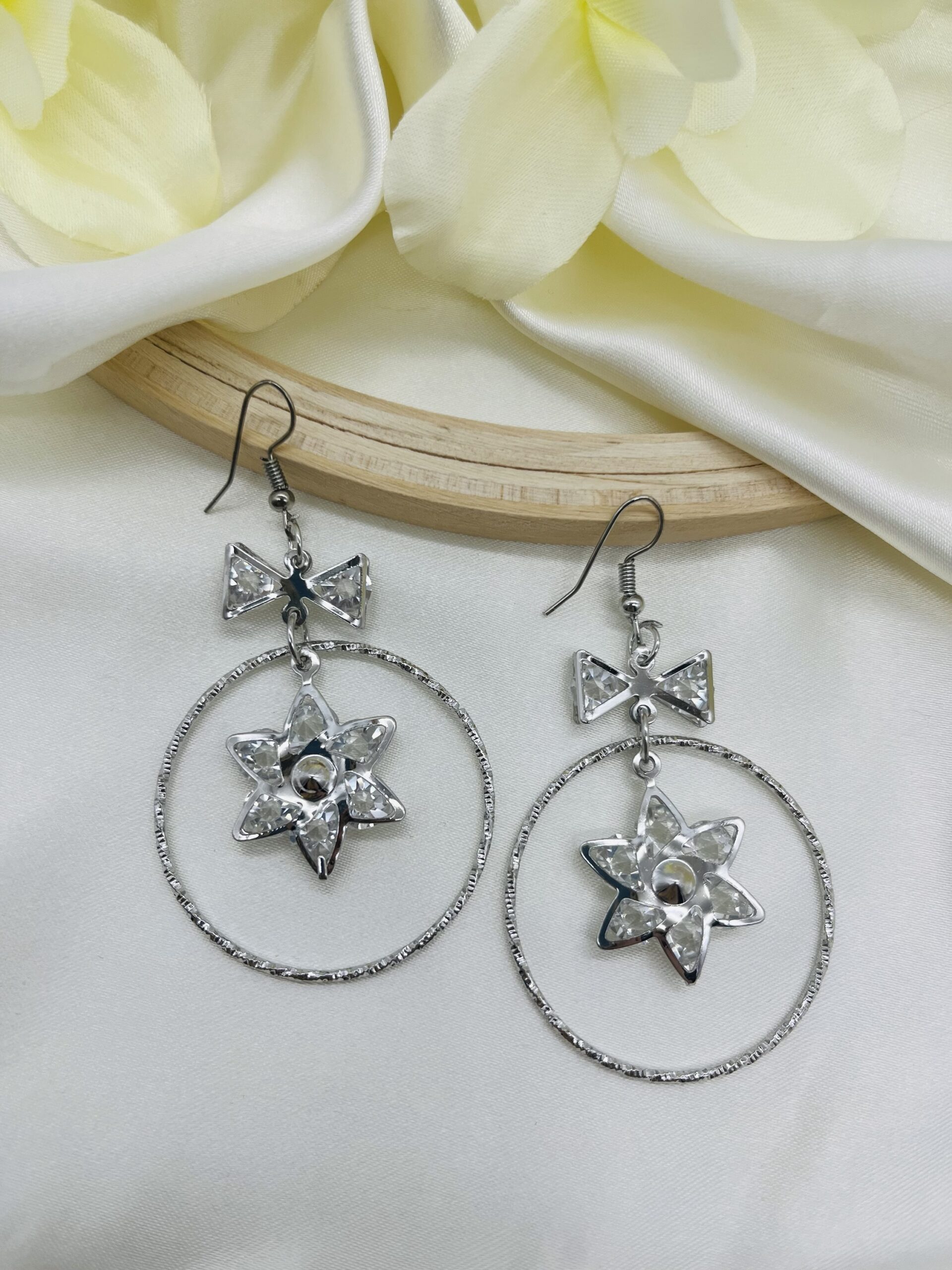Sparkling Star Hoop Earrings