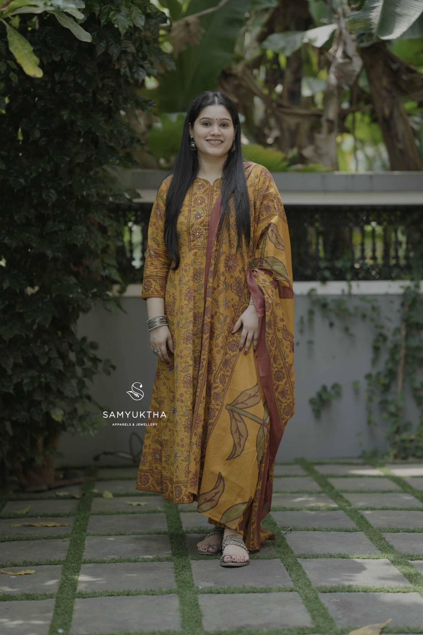 Premium cotton Anarkali set - Image 2