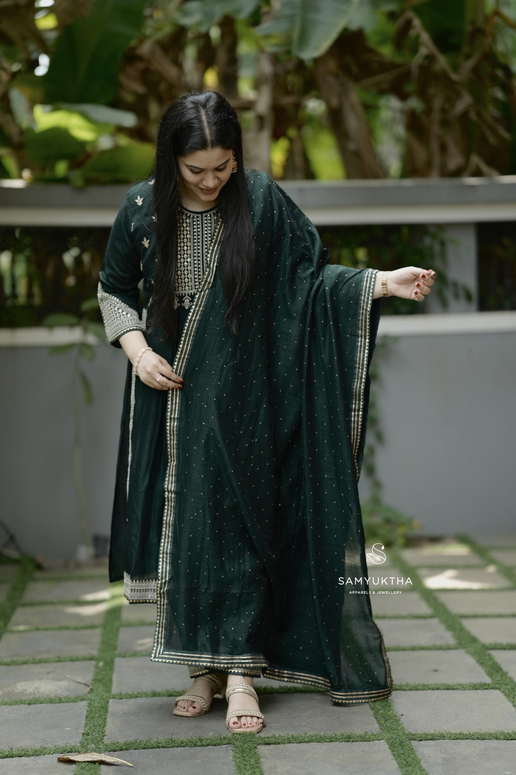 Premium chinon kurta set