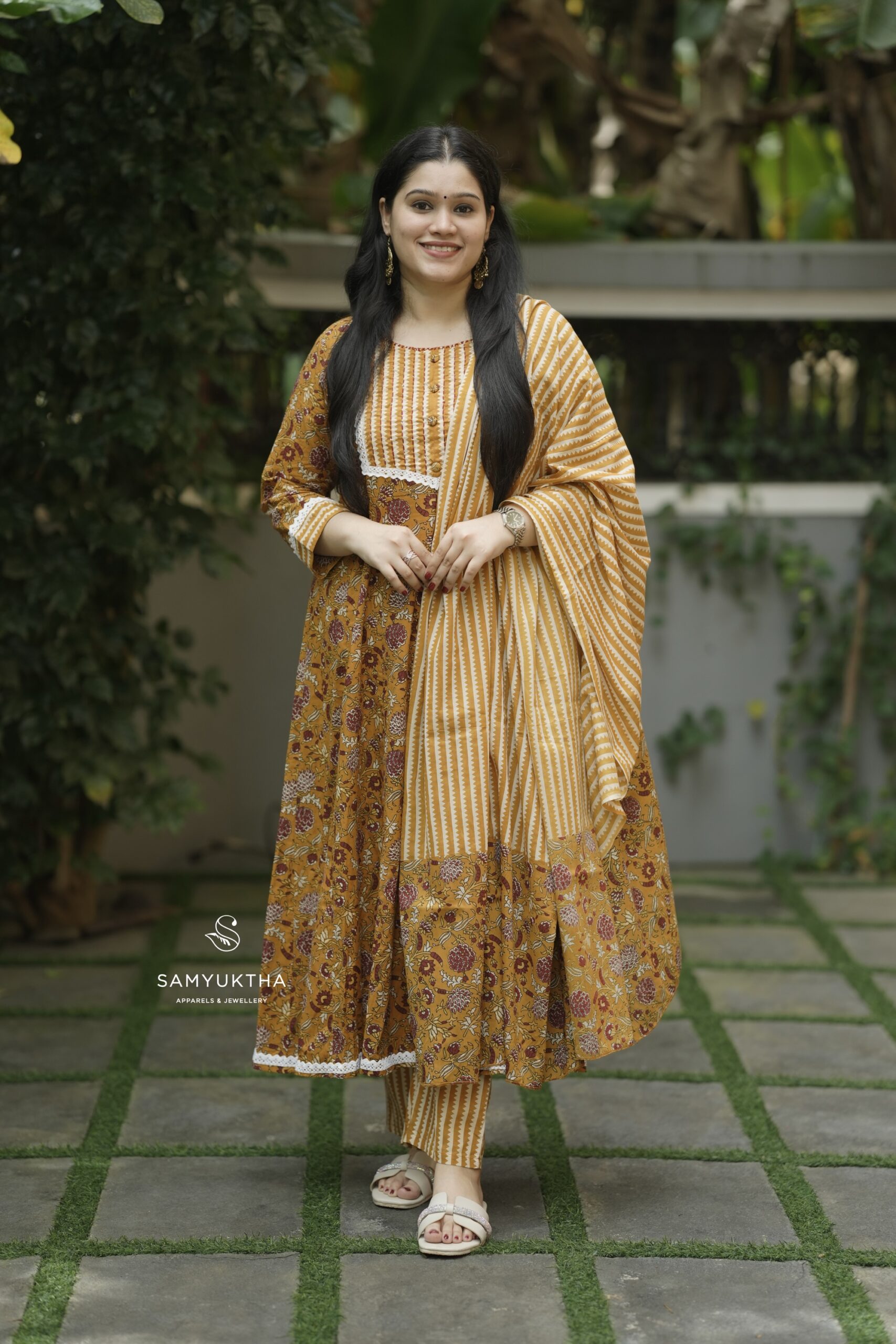 Premium cotton Anarkali set