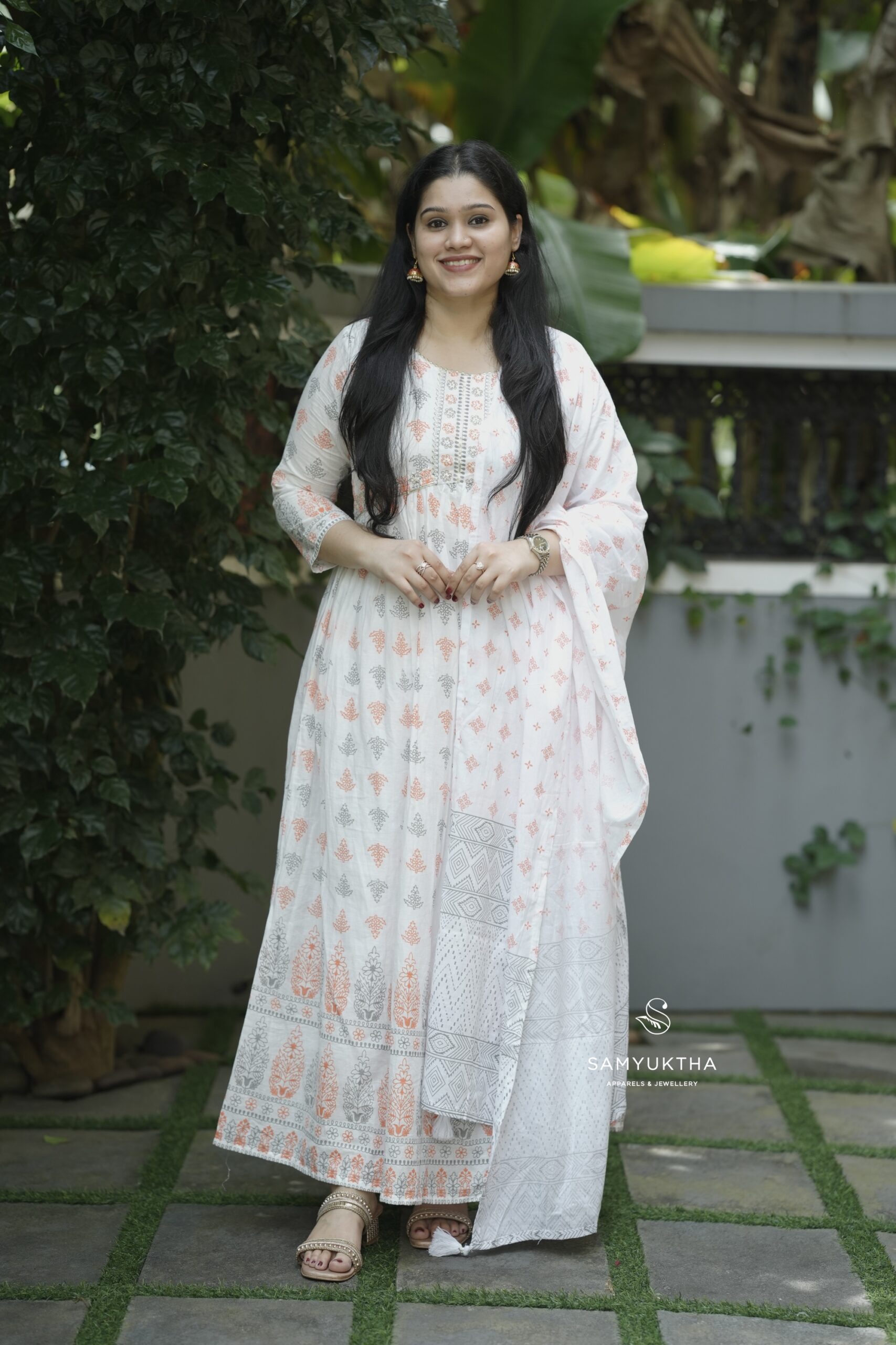 Premium mul cotton Anarkali set - Image 2