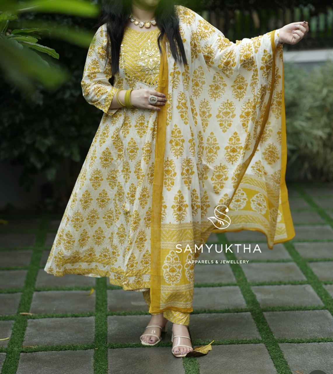 Cotton Anarkali kurta set - Image 2