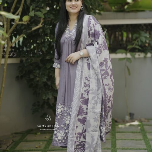 Premium chinon Anarkali set