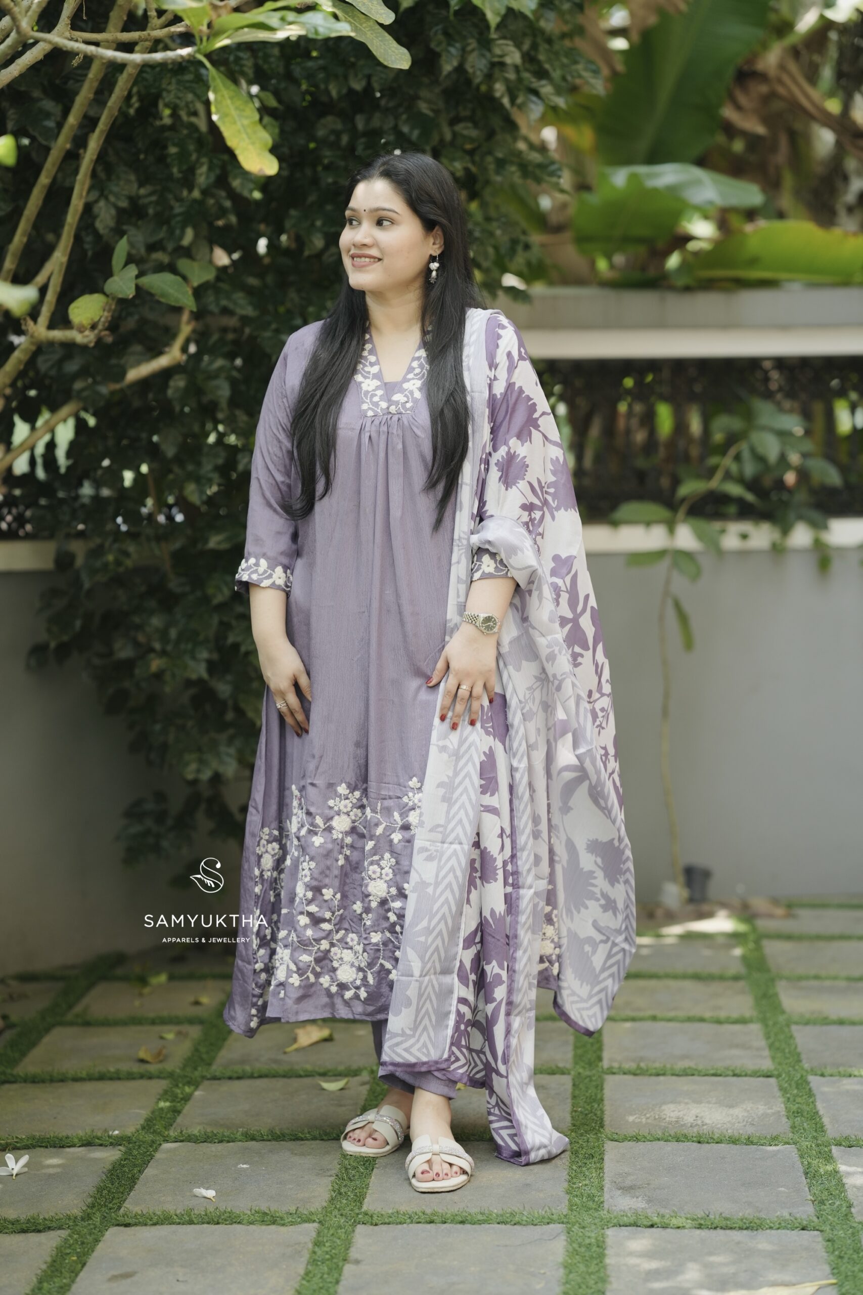 Premium chinon Anarkali set - Image 2