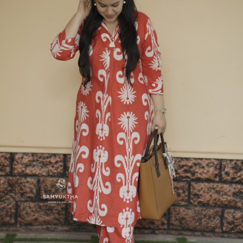 Cotton A-line coord set