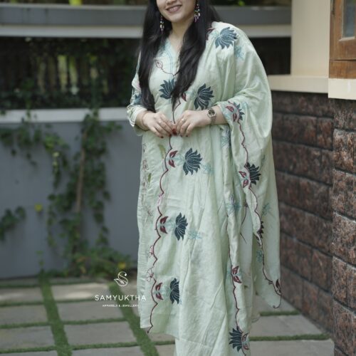 Premium mul chanderi set