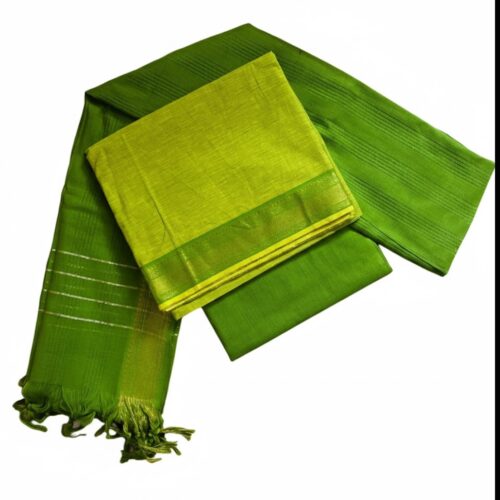 Mangalagiri cotton unstitched green