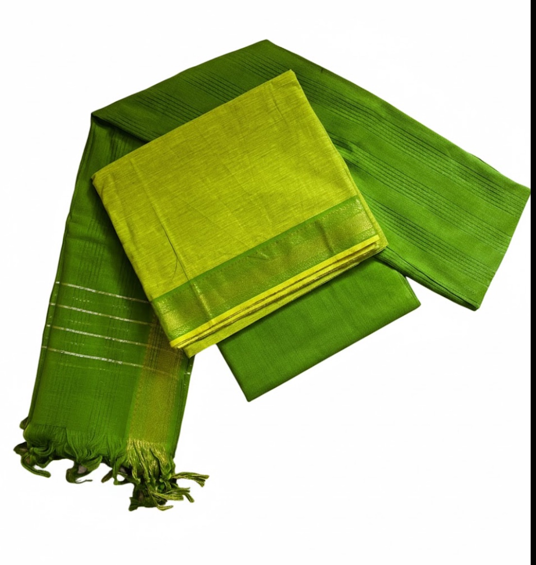 Mangalagiri cotton unstitched green