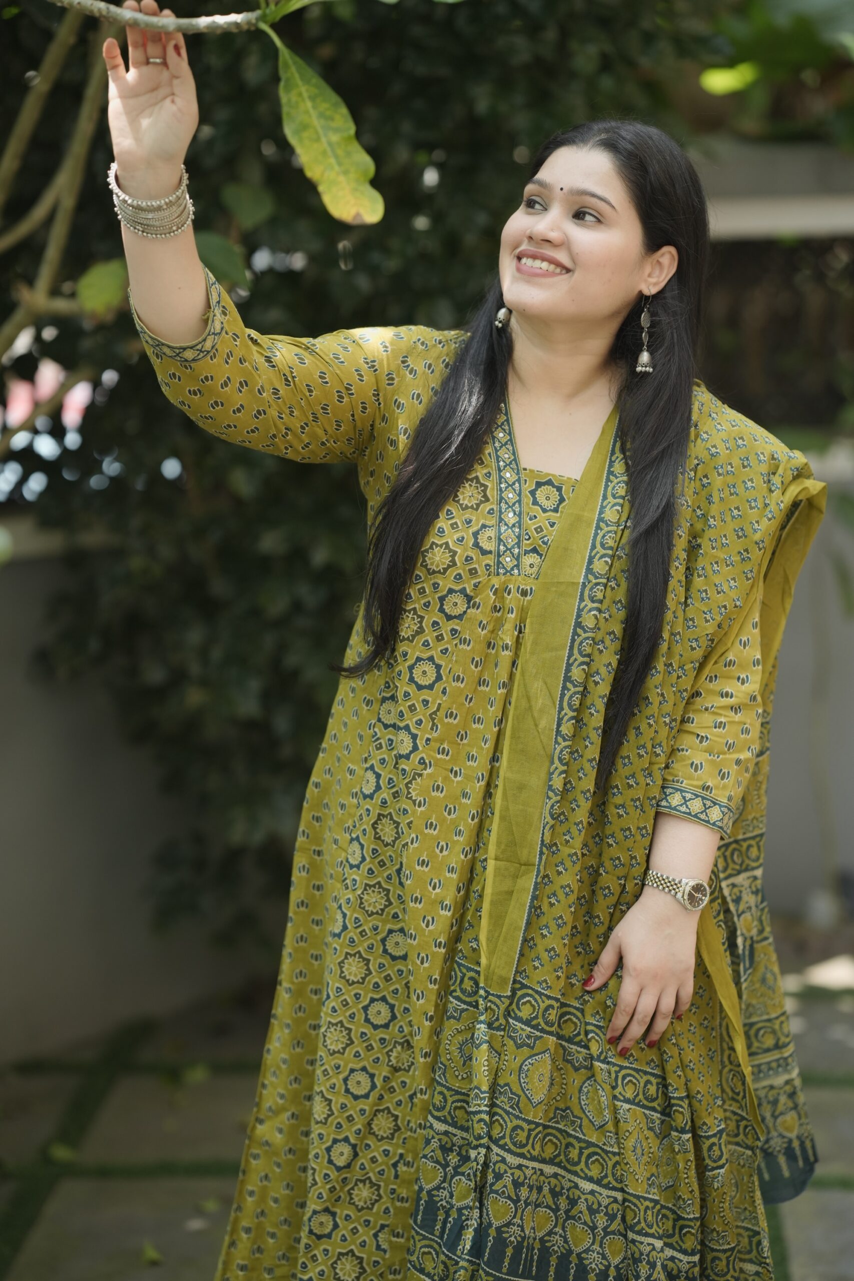 Block printed cotton kurta set - Image 2
