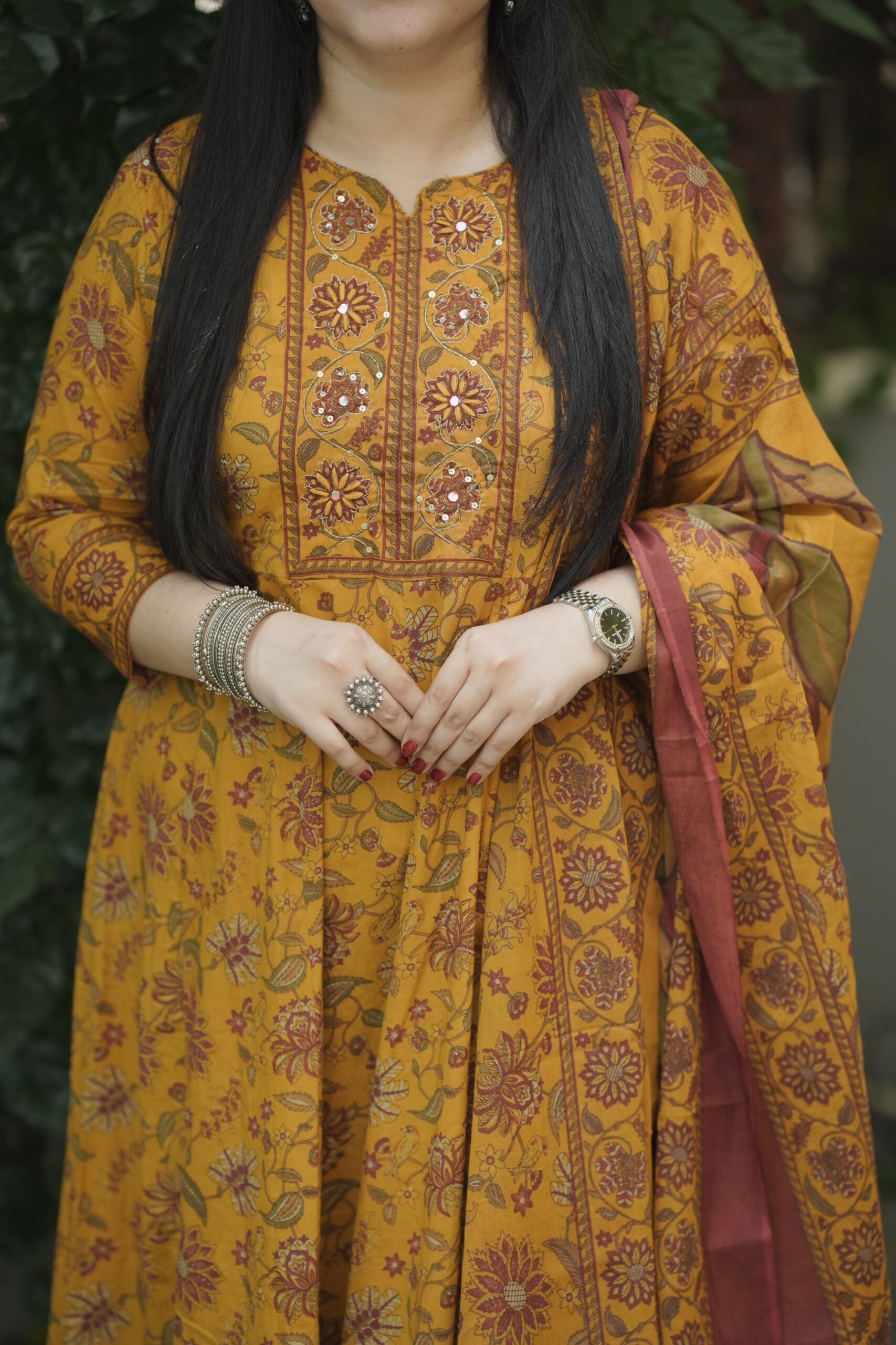 Premium cotton Anarkali set - Image 3