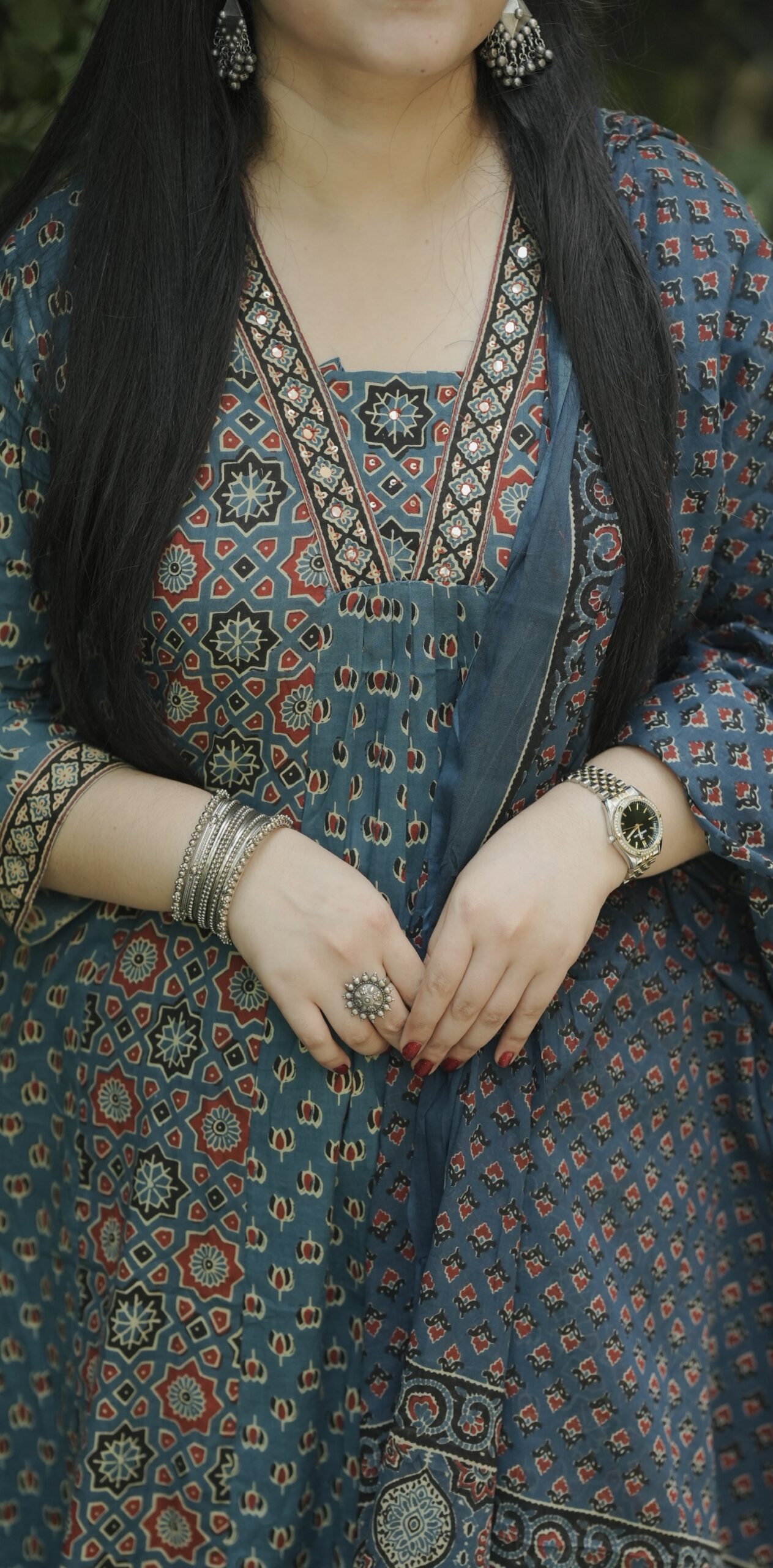 Premium block printed kurta set - Image 2