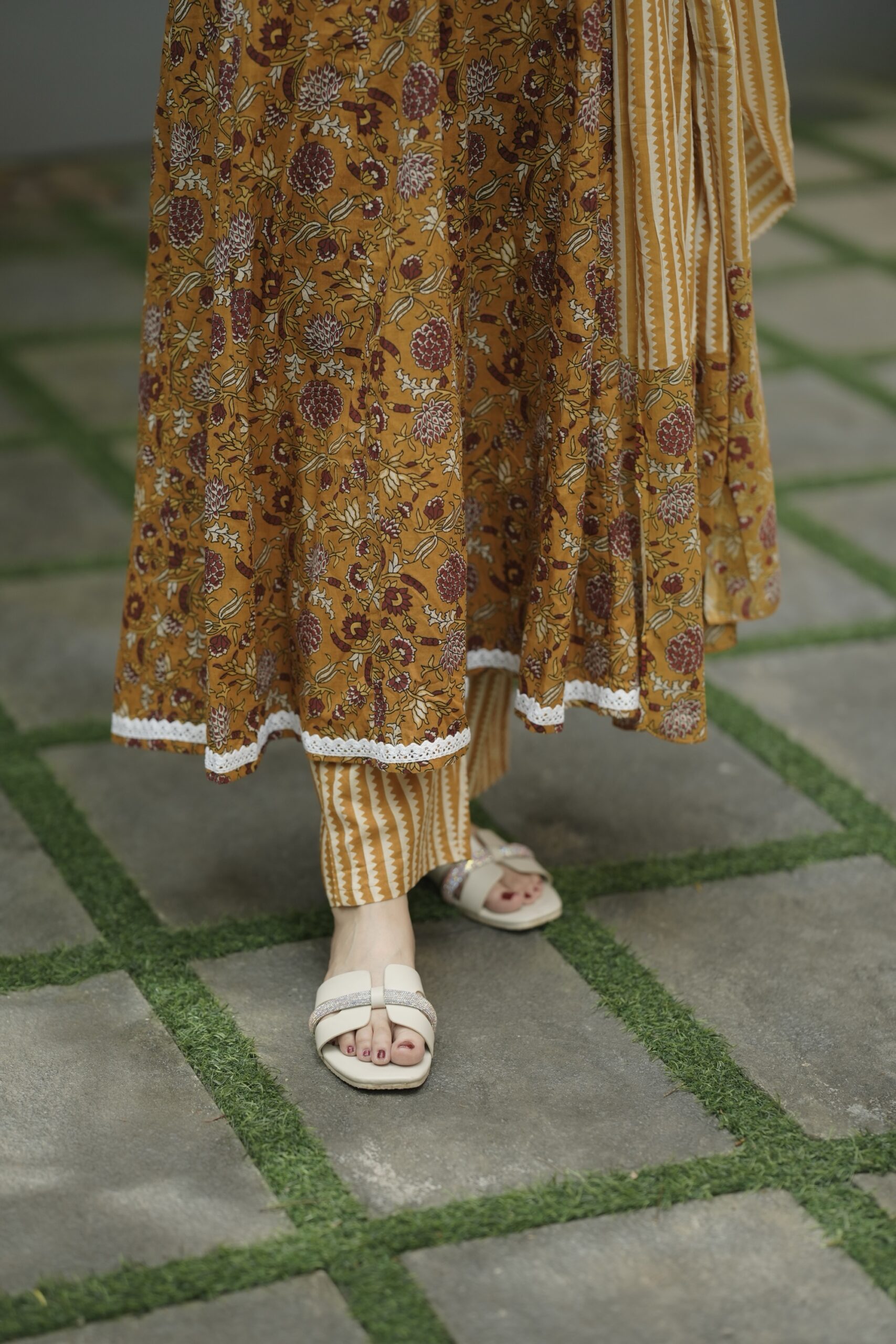 Premium cotton Anarkali set - Image 2