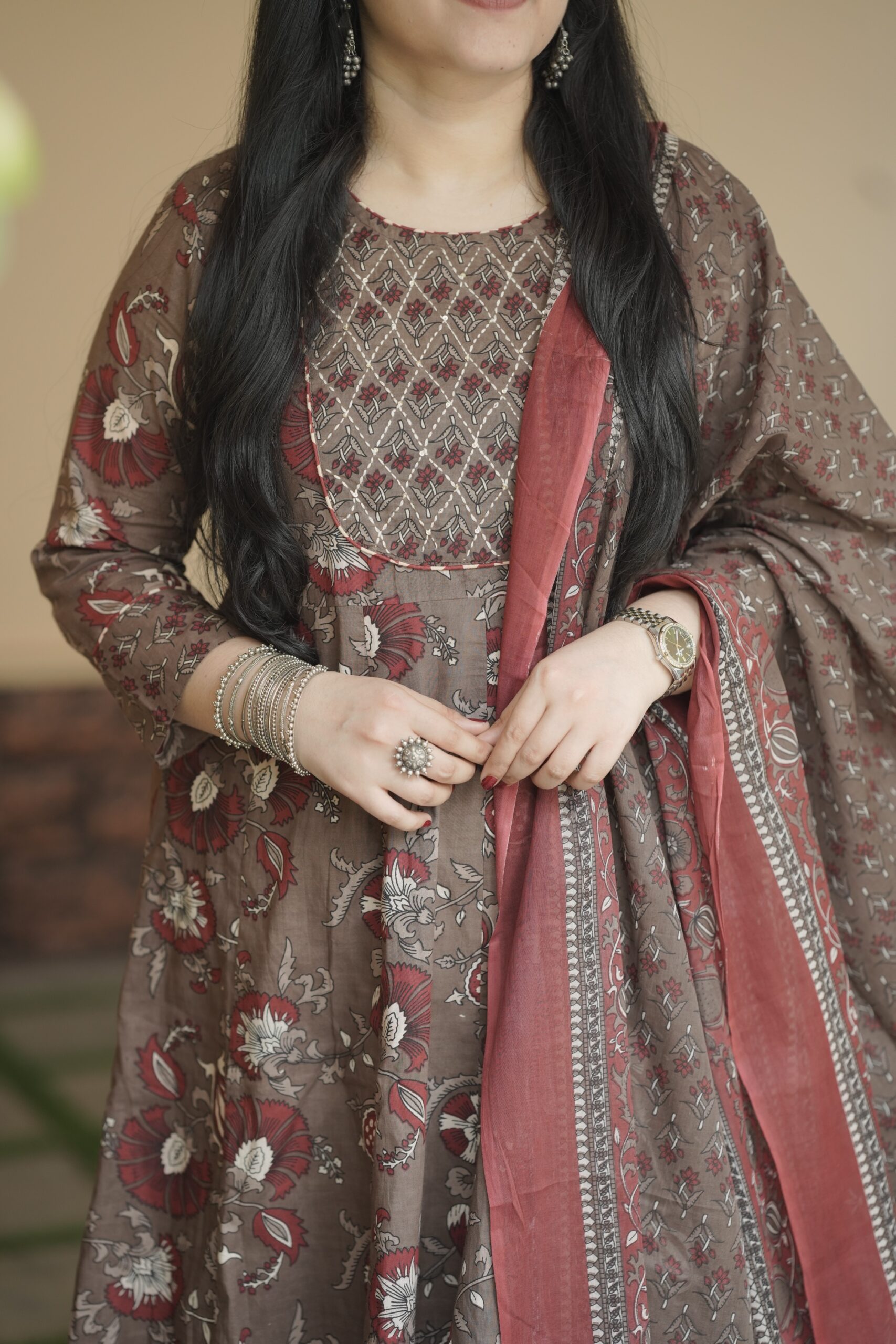 Ajrak printed cotton set - Image 2
