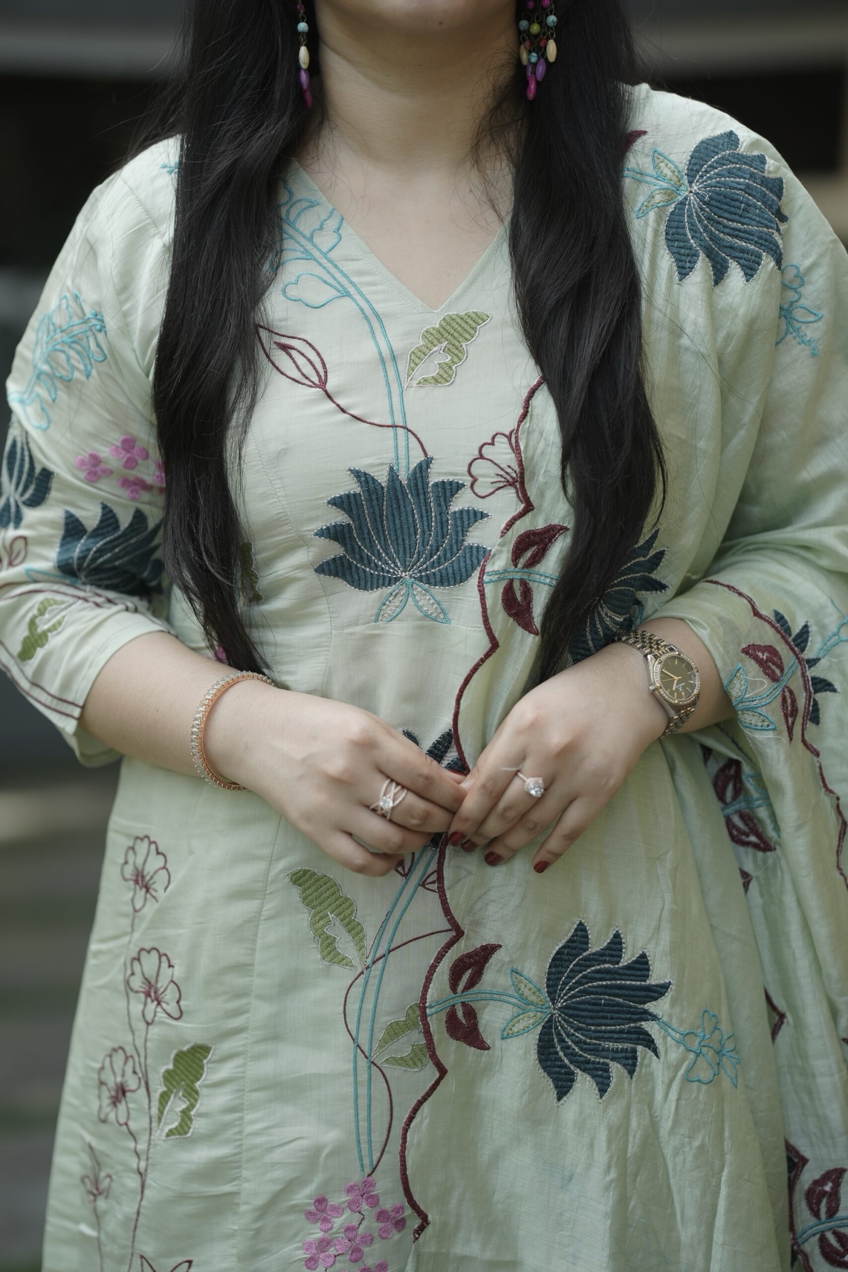 Premium mul chanderi set - Image 3