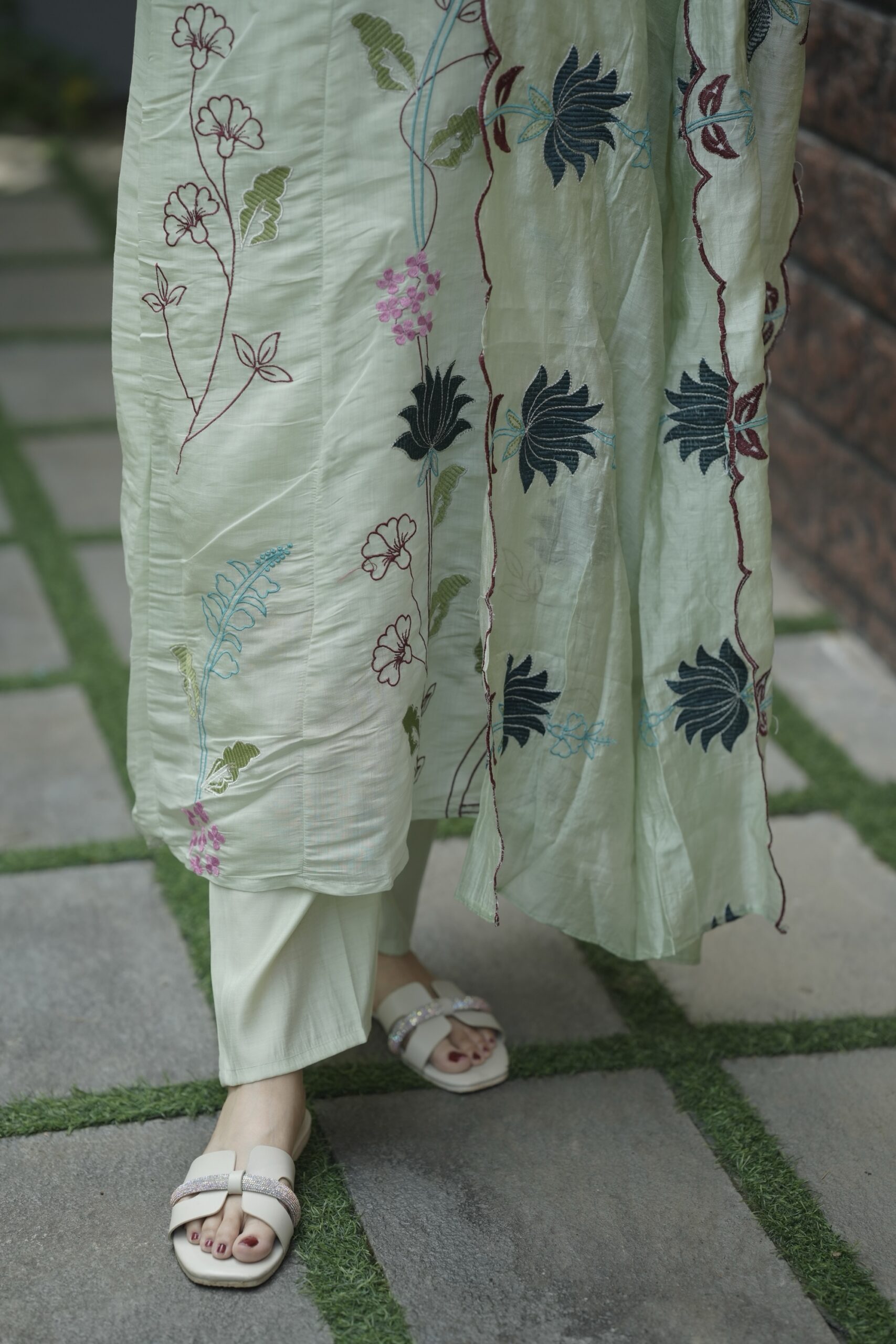 Premium mul chanderi set - Image 2