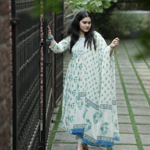 Block printed cotton set