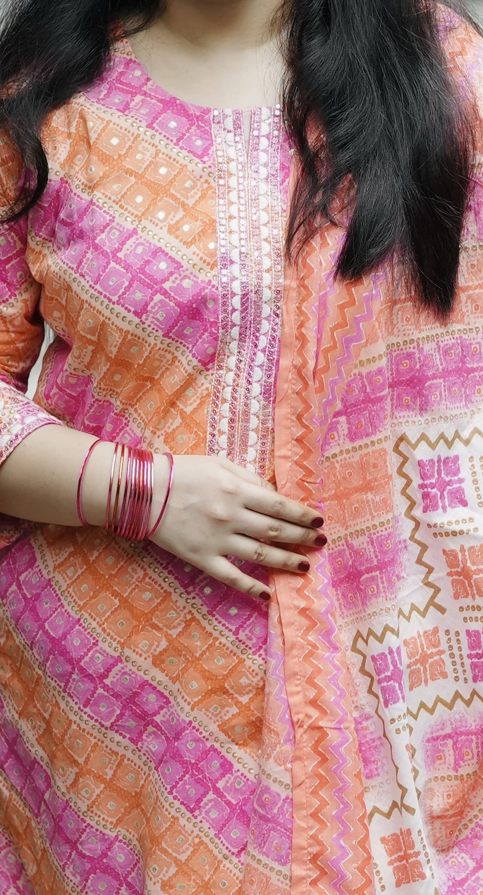 Premium multicoloured kurta set - Image 3