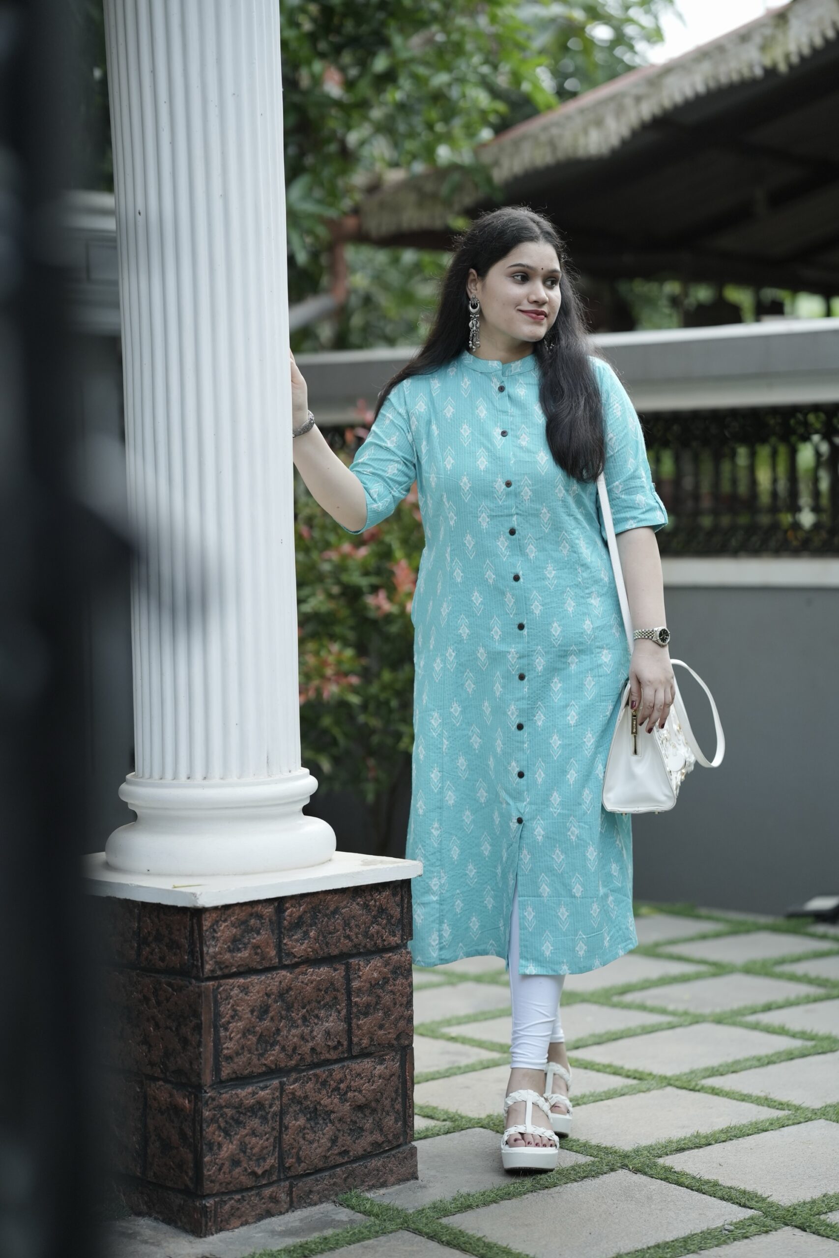 A-Line Printed Cotton Kurta