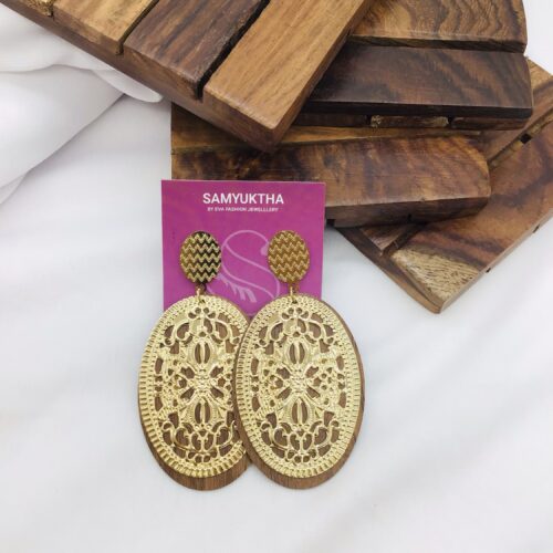 Bohemian oval earrings