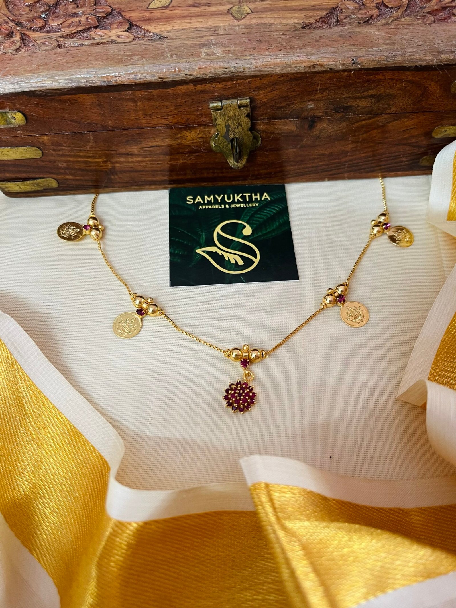Minimalist Lakshmi invisible coin necklace - Image 2