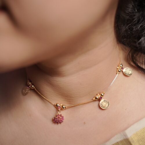 Minimalist Lakshmi invisible coin necklace