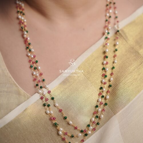 multi-layered beaded necklace 