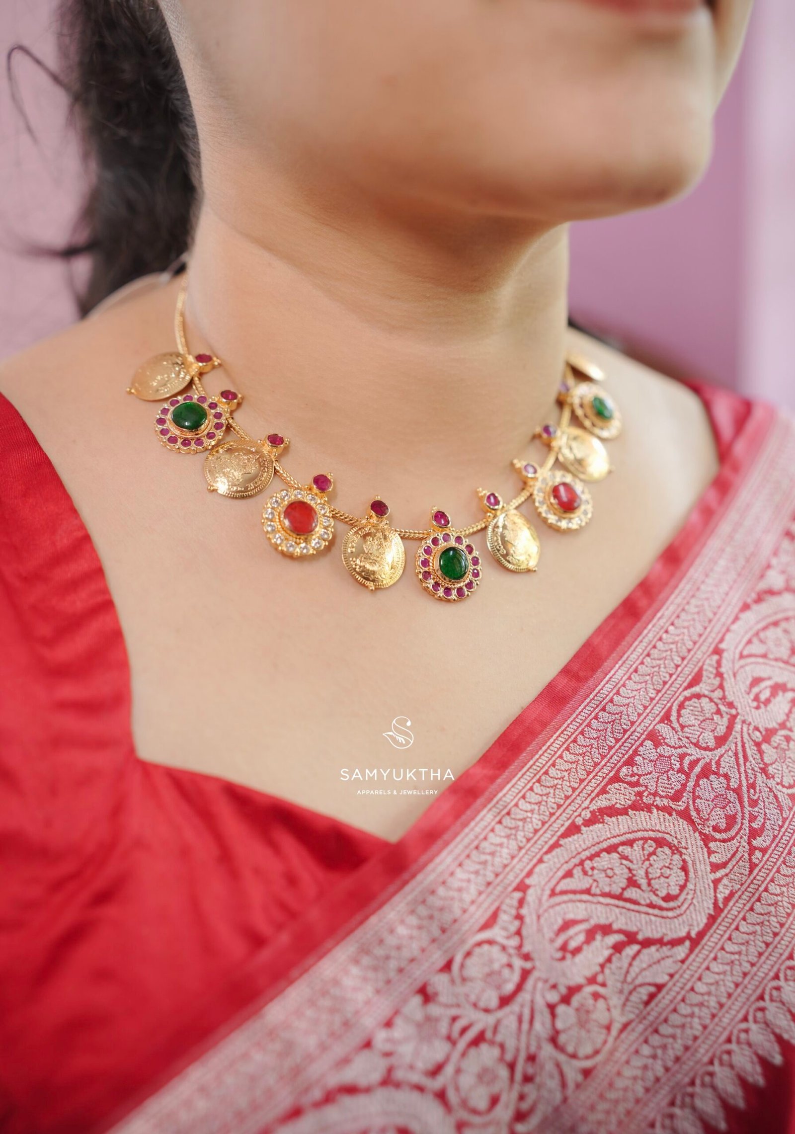 Traditional South Indian Kasu Mala (Coin Necklace)