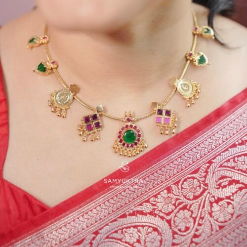 The Traditional Kerala Multi-Motif Heritage Charm Necklace 