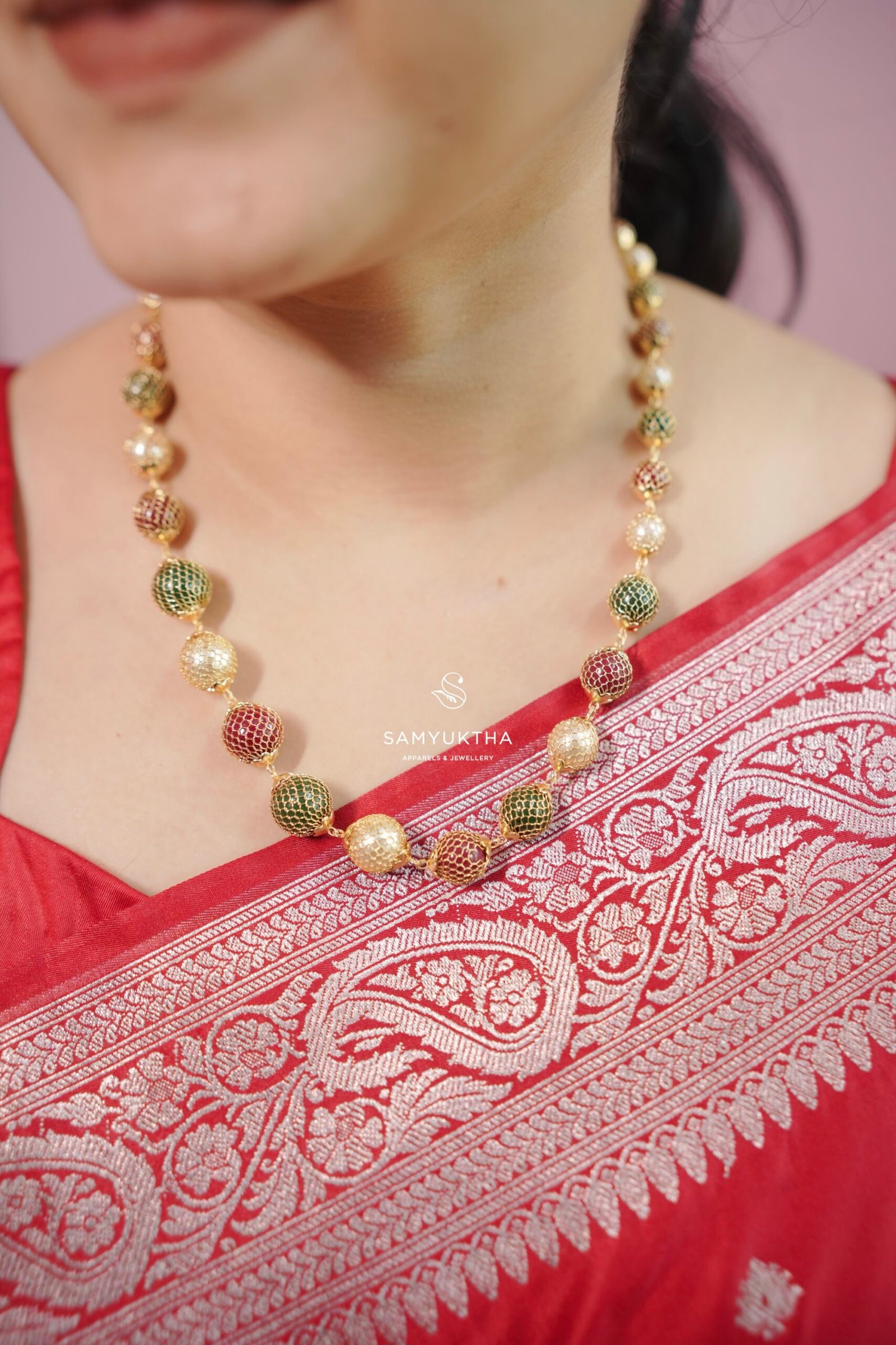 traditional multi-colored bead mala