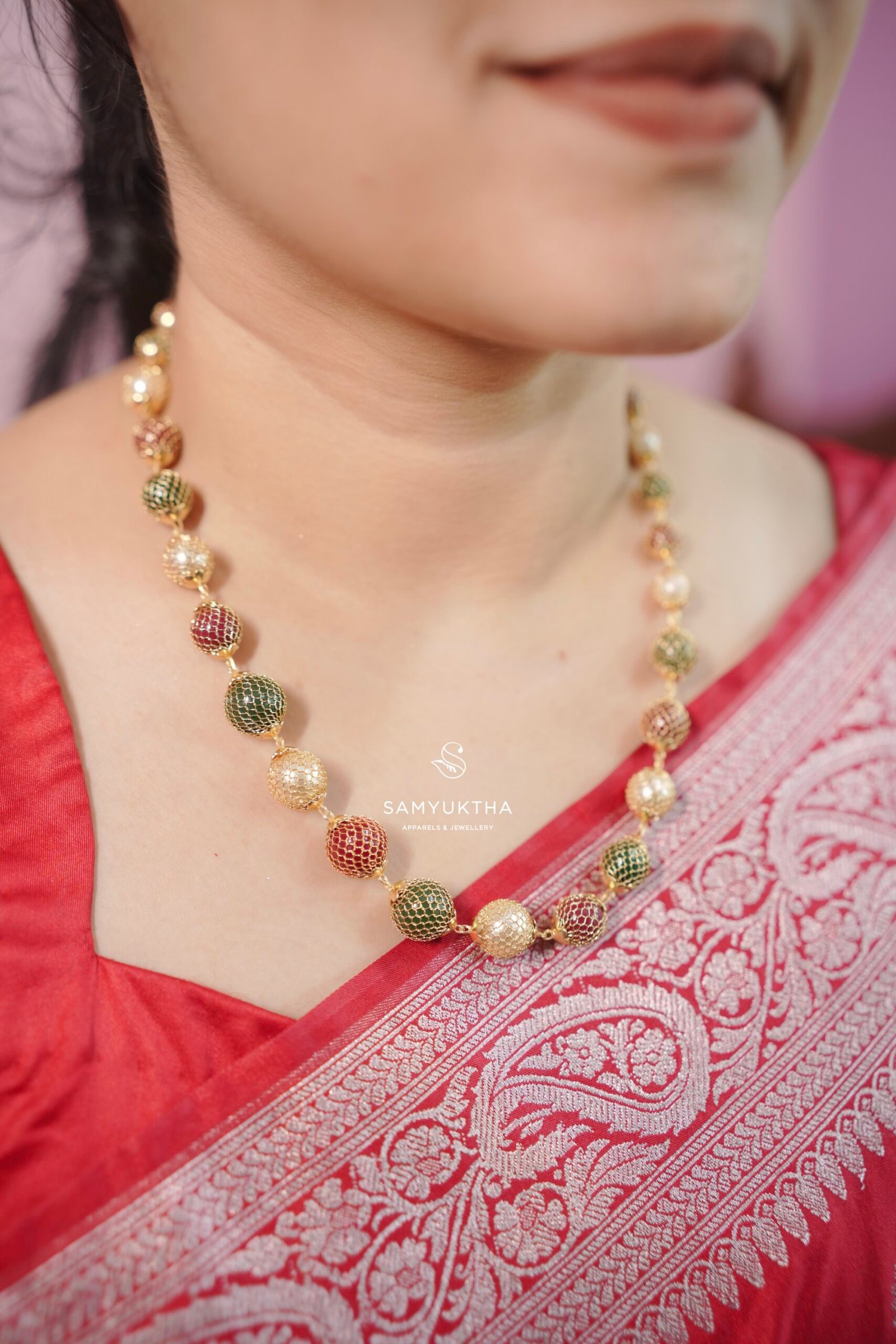 traditional multi-colored bead mala - Image 2
