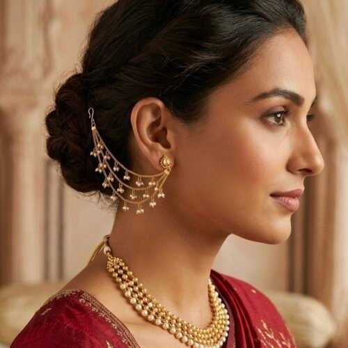 3 layer pearl Ear chain
