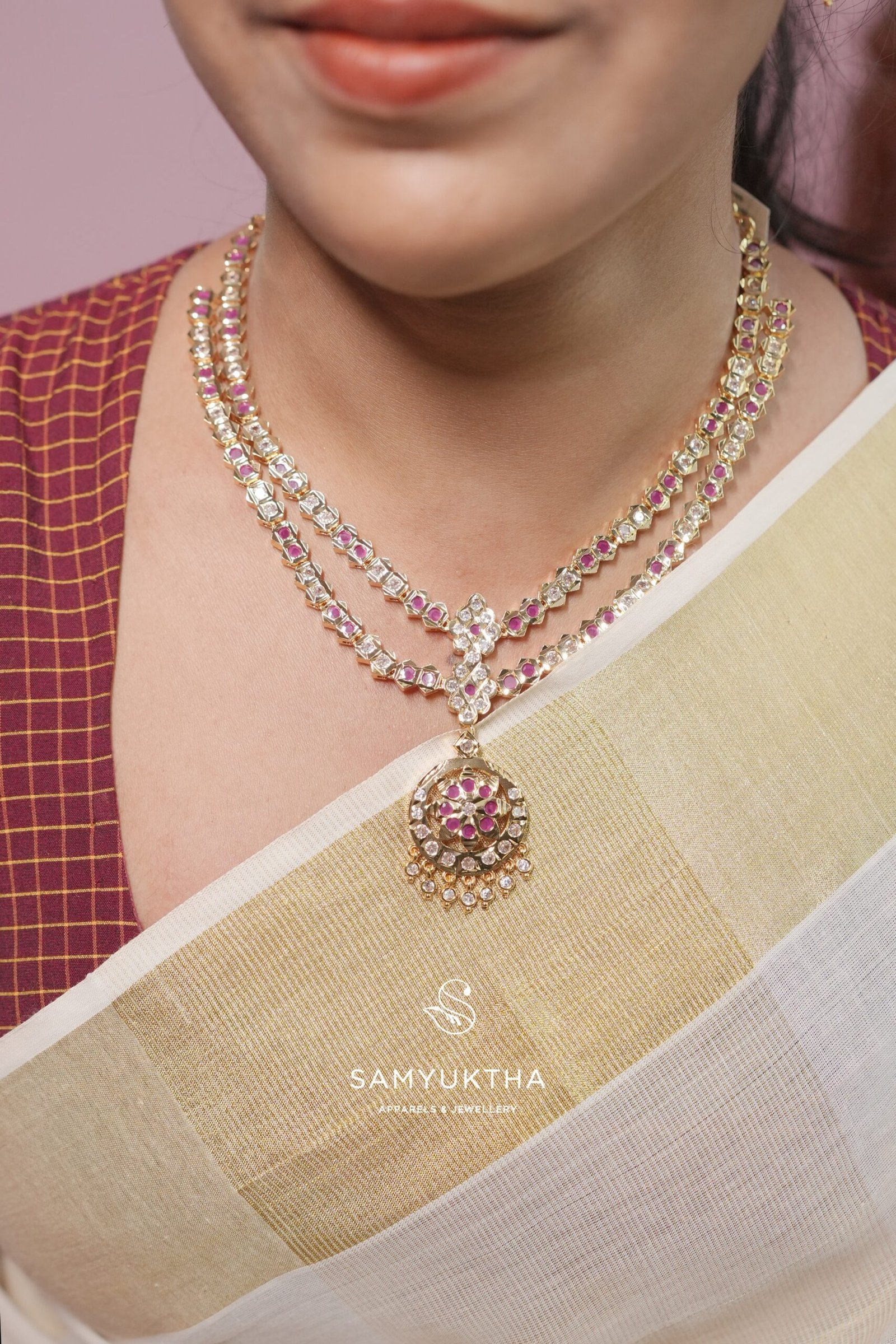 Vintage 2 layer Attigai neckpiece.