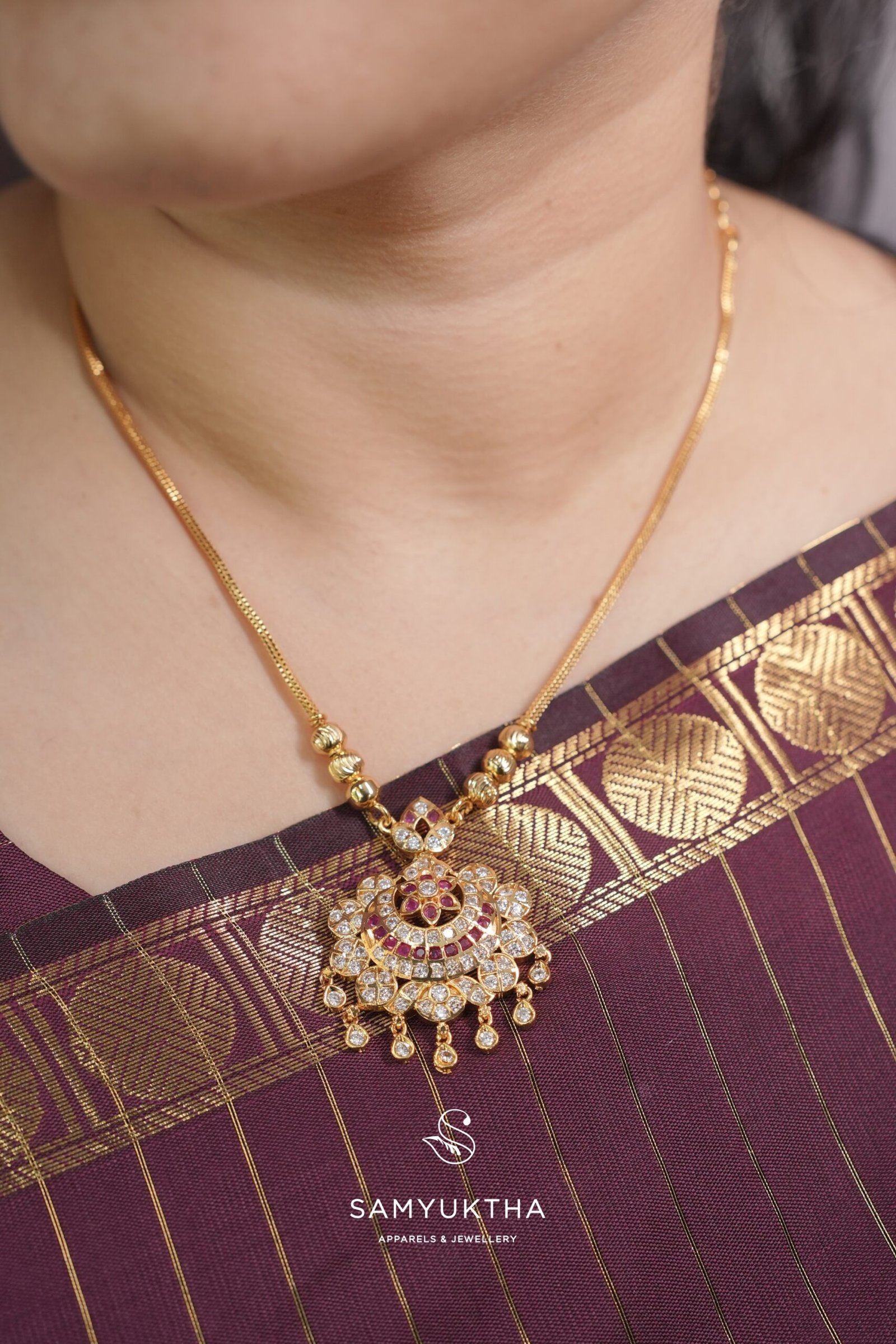 traditional South Indian Attigai-style necklace