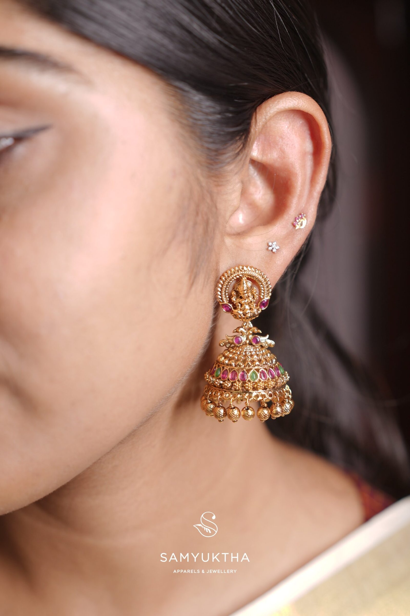 Premium antique jumka earrings - Image 2